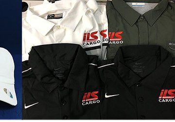 Embroidered company polos for ILS Cargo