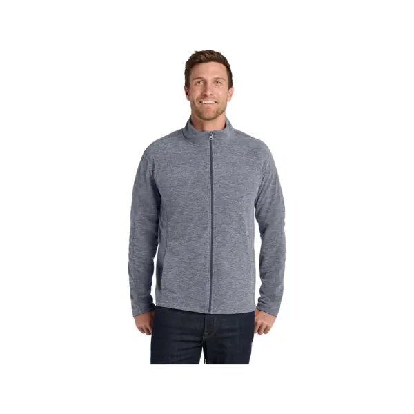 Port Authority Heather Microfleece Full-Zip Jacket