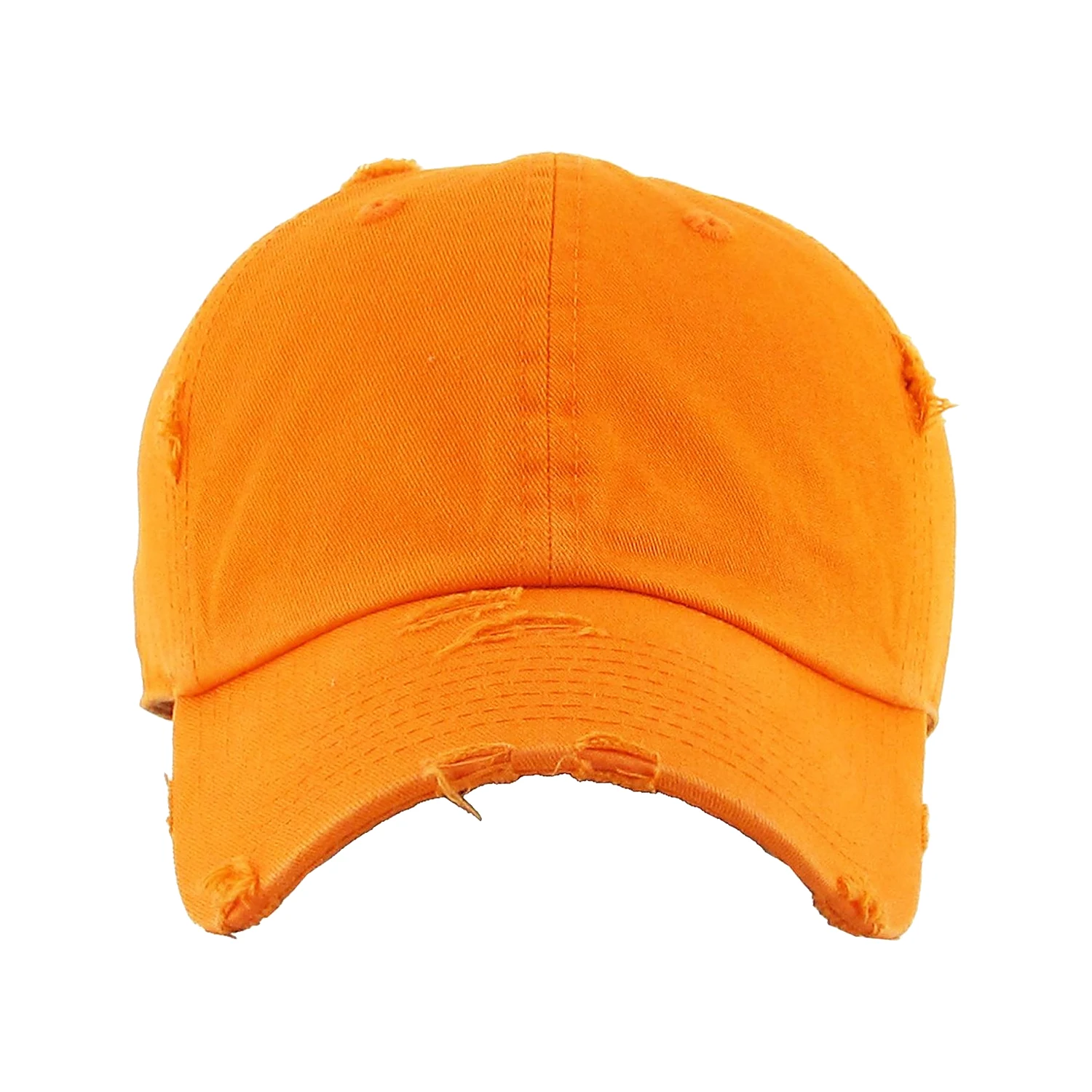 Distressed Baseball Cap - Orange
