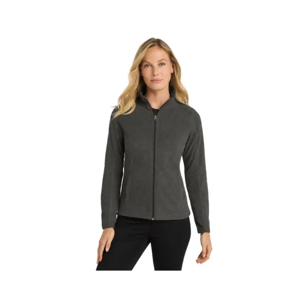 Port Authority Ladies Heather Microfleece Full-Zip Jacket