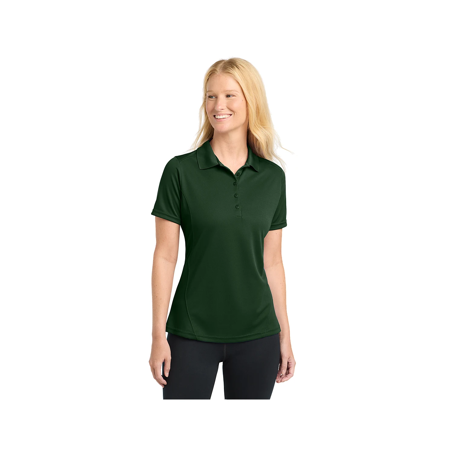 Sport-Tek Ladies Dry Zone Raglan Accent Polo - Forest Green