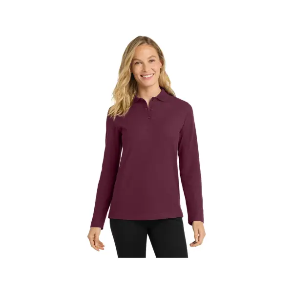 Port Authority Ladies Long Sleeve Silk Touch Polo