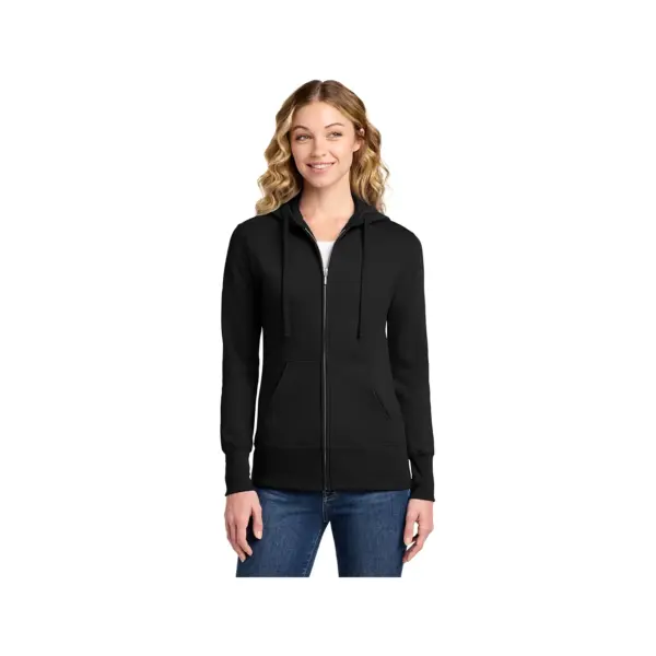 Port & Company Ladies Classic Full-Zip Hooded Sweatshirt