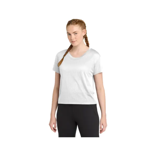 Sport-Tek Ladies PosiCharge Tri-Blend Wicking Draft Crop Tee