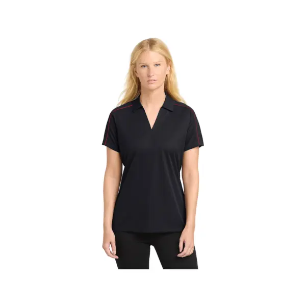 Sport-Tek Ladies Micropique Sport-Wick Piped Polo