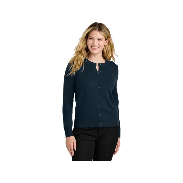 Port Authority® Women’s Easy Care Crewneck Cardigan Sweater