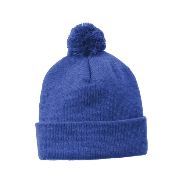 Solid Pom Pom Beanie